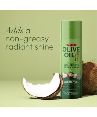 ORS Olive Oil Nourishing Sheen Spray infused with Coconut Oil 10 Ounces (Pack of 4) - Buy Online on GoSupps.com