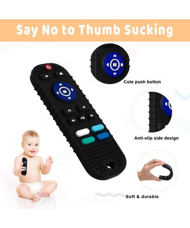 Soft Silicone Baby Teether Toys - 3 Pcs/Set for Babies 3-12 Months | Remote Control Shape Teethers for Teething Relief and Soothing Chew Toys - Buy Online on GoSupps.com
