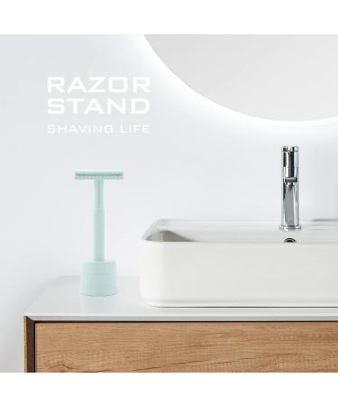 Kinghood Double Edge Safety Razor Set with Stand - Mint Green (10 Blades) | For Men and Women - Buy Online on GoSupps.com