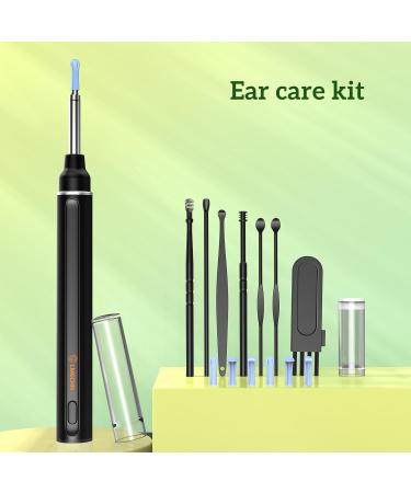 LMECHN 1080P WiFi Ear Camera Otoscope Ear Wax Removal Kit - App Controlled Ear Cleaner for Adults, Kids, Pets - 6 LEDs, IP67 Waterproof (Black) - Buy Online on GoSupps.com