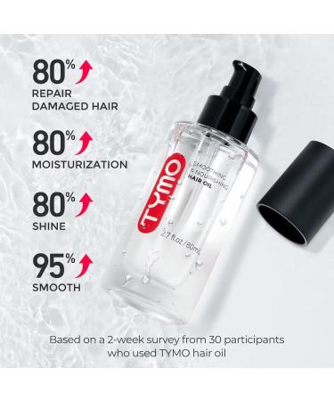 TYMO Weightless Hair Oil - Organic Nourishing Treatment for Shine & Smoothness - Vegan Serum for Dry, Damaged, Frizzy, Curly Hair - 2.7 Fl Oz - Buy Online on GoSupps.com