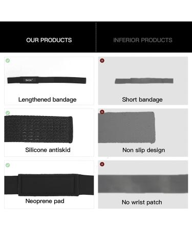 SKDK Cotton Weightlifting Wrist Straps with Neoprene Cushioned Padding - Black - Buy Online on GoSupps.com