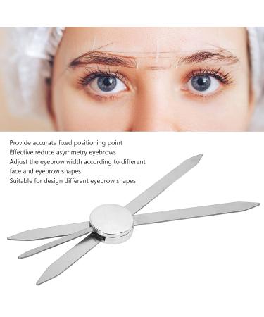 Adjustable Stainless Steel Compass Eyebrow Ruler for Precise Makeup Measurement (Silver) - Buy Online on GoSupps.com