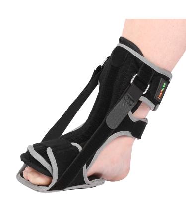 HOOMTREE Plantar Fasciitis Night Splint Adjustable Foot Orthotic Brace Foot Brace with Support Plate Day&Night Foot Drop Brace Support for Plantar Fasciitis Achilles Tendonitis Heel Spurs Pain Relief