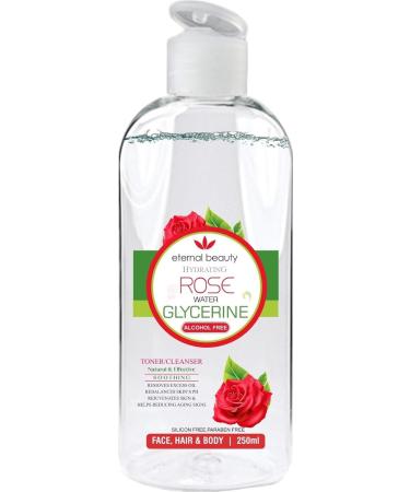CONTROL WIG Rosewater with Glycerin Alcohol Free 100% Pure Vegan Benefits Skin Hair & More Facial Toner & Moisturizer 250ml - Buy Online on GoSupps.com