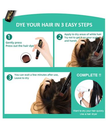 Gowwim Root Touch Up Hair Coloring Dye Pen - Semi-permanent Gray Coverage (Black) - Buy Online on GoSupps.com