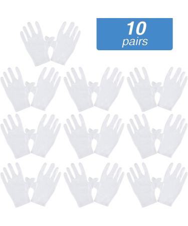 Rovtop 10 Pairs White Gloves 9.8 inches Used to Inspect Jewelry Dry Hand moisturizer & Daily Work and More - Buy Online on GoSupps.com