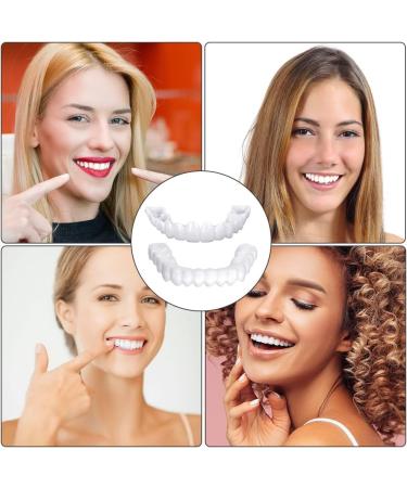 Buy 2 Couples False Teeth Veneers Provisional Dental Prosthesis - Fake Teeth Set with Mini Tweezers & Tooth Bleaching for Men & Women - International Shipping Available - Buy Online on GoSupps.com