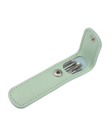 VOCOSTE 6Pcs Stainless Steel Ear Cleansing Tool Set with Faux Leather Packaging - Green - Buy Online on GoSupps.com