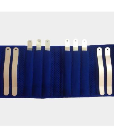Udoarts Adjustable Lumbar Brace Back Support Belt with 10 Removable Steel Splints and Dual Straps Black/Blue Energy - Buy Online on GoSupps.com