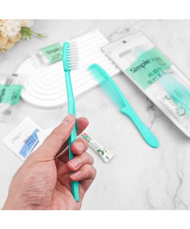 Travel Toothbrush and Toothpaste Set | Hotel Essentials | 50 Individually Packed Hygiene Kits for Travel - Buy Online on GoSupps.com