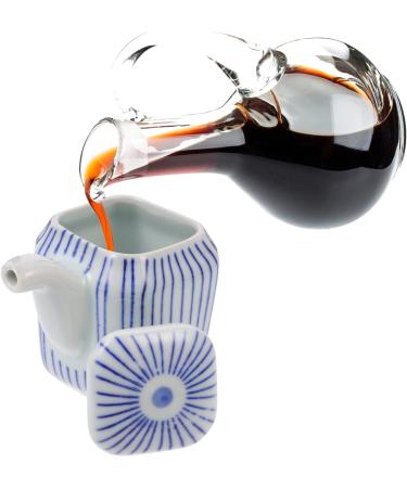 OUNONA 4pcs Ceramic Soy Sauce Pot Soy Sauce Canister Ceramic Oil Dispenser Vinegar Dispenser Bottle Ceramic Soy Pourer Ceramic Soy Sauce Bottle Churrera With Handle Seasoning Ceramics 8X7.5X5CMx4pcs Bluex4pcs - Buy Online on GoSupps.com