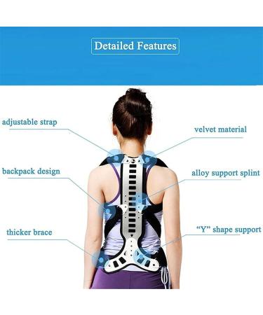 Adjustable Back Support for Posture Correction - Spinal Aid for Kyphosis & Thoracic Support | Pain Relief for Men & Women - Buy Online on GoSupps.com