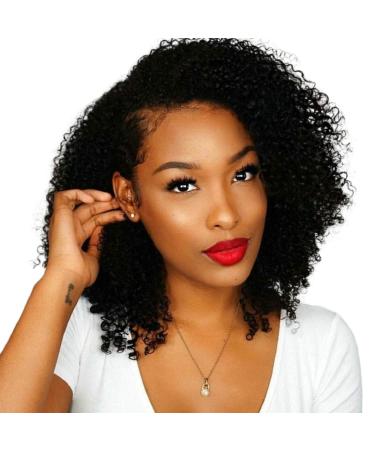 BLY 7A Mongolian Afro Kinky Curly Human Hair Single Bundle 18 Inch Unprocessed Hair Weave Weft Big Hair for African American Women Natural Color 18 Inch Afro Curly Black