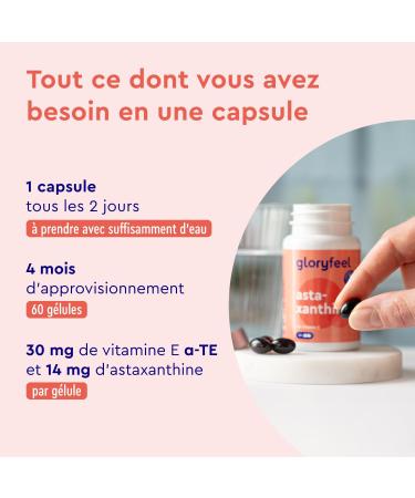 Astaxanthin 190 mg from Haematococcus Pluvialis Extract Powerful Antioxidant Premium Formula 100% Natural Enriched with V - Buy Online on GoSupps.com