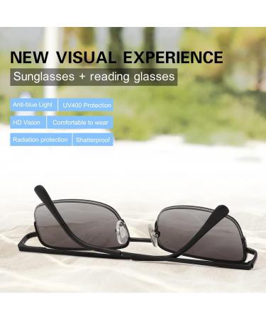 Buy Women Men Full Tinted Reading Glasses - UV400 Sun Protection Blue Light Filter Spring Hinges Non Bifocal 3.5 Diopters | Shipping Worldwide - Buy Online on GoSupps.com