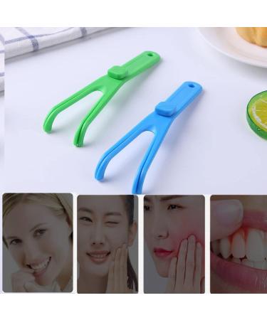 Reusable Dental Floss Holder Set - 2 Dental Silk Holders & 10 Floss Picks | Ideal for Home Travel & Hotels - Buy Online on GoSupps.com
