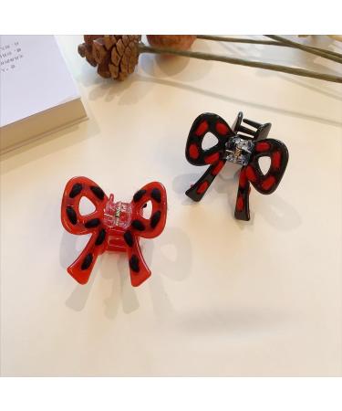 AJOIDR Bowknot Hair Clip Acetic Acid Claw Clip Hair Banana Barrettes Nonslip Jaw Clip Braid HairClaw for Women SideBangs Red - Buy Online on GoSupps.com