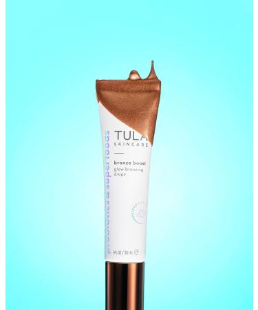 TULA Skin Care Bronze Boost Glow Bronzing Drops - Natural Glow Even Skin Tone & Hydration with Niacinamide & Hyaluronic Acid - 1 Fl Oz - Buy Online on GoSupps.com
