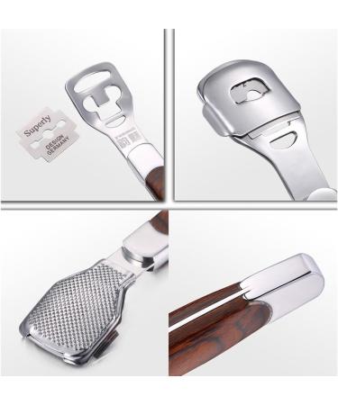 FDIT Stainless Steel Foot Scrapers - 3-in-1 Dead Skin Remover & Foot Care Tools - Buy Online on GoSupps.com