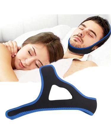 Adjustable Anti Snore Chin Strap - Stop Snoring Solution for Men and Women - Blue - Buy Online on GoSupps.com