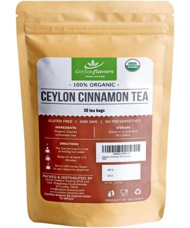 Ceylon Cinnamon Tea Pack of 30 Tea Bags 150g  - Buy Online on GoSupps.com
