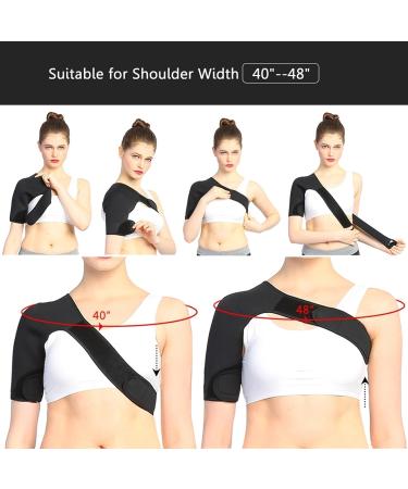 Shoulder Brace Sleeve Wrap for Pain Relief & Support - Fits Left & Right Arm Men & Women - Compression Shoulder Stability & Recovery Brace - Buy Online on GoSupps.com
