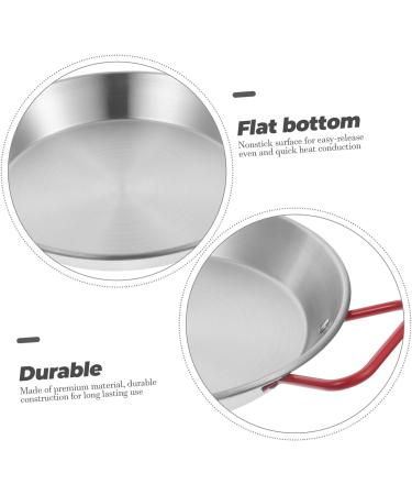 Garneck Roaster Pan with Lid Outdoor Paella Maker Culinary Tools Granite Frying Pan Baking Dish with Lid Roasting Pans Chicken Fried Stainless Steel Saucepan Enamel China Korean 20*16CM Silver - Buy Online on GoSupps.com