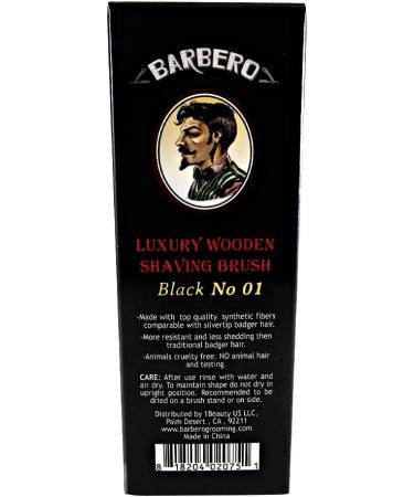 Barbero Luxury Wooden Shaving Brush No 01 Black - Premium Shaving Tool for Men | International Shipping Available - Buy Online on GoSupps.com