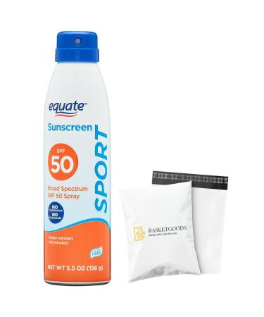 Equate Sunscreen SPF 50- Sport Broad Spectrum Spray (pack of 1) Set By Basket Goods