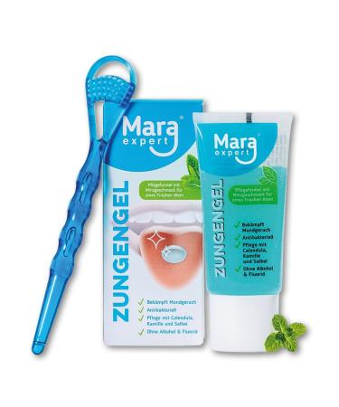 Tongue cleaner + medical tongue gel set - fights bacterial tongue coverings |Tongue scraper with tongue brush |Fighting bad breath |Tongue Scraper |Cleans and cares for the tongue - Buy Online on GoSupps.com