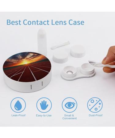 Buy Dusk Running Track Print Contact Lens Case - Travel & Care Box for Convenient Contact Lens Storage - Buy Online on GoSupps.com