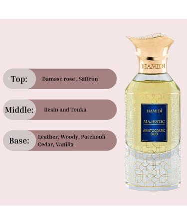 Hamidi MAJESTIC ARISTOCRATIC OUD Arabian Perfumes for Women & Men Long Lasting Perfume Spray 85ML (2.8 OZ) Unisex Perfume Rich Blend Of Luxurious Fragrance Eau De Parfum - Buy Online on GoSupps.com