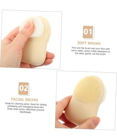 MAGICLULU Silicone Face Brush Face Wash Brush Skin Cheek Brush Silicone Cleaning Brush Makeup Facial Cleaning Brush Face Cleansing Brush Leopard Hair Nets Silica Gel Deep Cleaning Scrubber 8x6cm As Shown - Buy Online on GoSupps.com