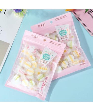 Lurrose 100 PCS Ultra-Thin Silk Facial Masks - Natural DIY Skin Care - Compressed White Masks for Glowing Skin - Buy Online on GoSupps.com