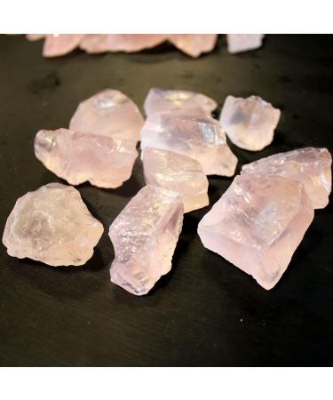 1pcs Natural Raw Pink Rose Quartz Crystal Rough Stone Specimen Crystal Love Natural Stones and Minerals Fish Tank Stone (Size : 20-30g)