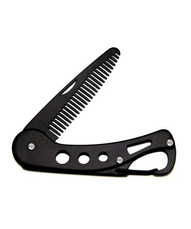Stainless Steel Folding Beard Comb Beard for Men Grooming & Combing Hair Beards Mustaches Beards and Mustaches Styling Pocket Comb Anti-static