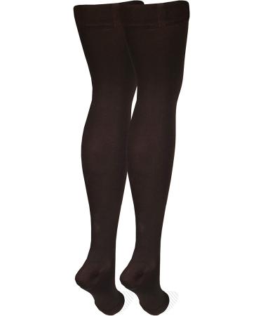 NuVein 20-30 mmHg Thigh High Compression Stockings - Open Toe - Black - Medium (1 Pair) - Buy Online on GoSupps.com