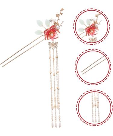 minkissy Antique Hair Clasp Hair Picks Bridal Hairpin Stick Wedding Chignon Retro Hair Fork Tassel Hair Bun Hair Bun Stick Wedding Headpiece for Bride Hair Stick Miss Vintage Alloy - Buy Online on GoSupps.com