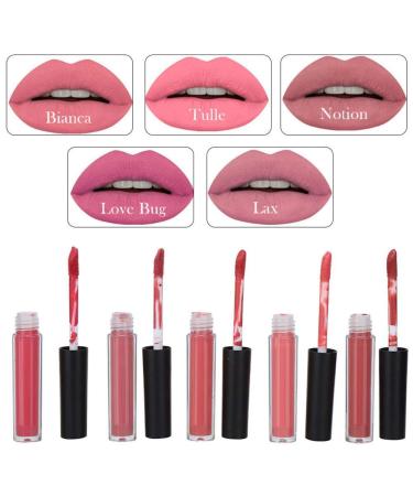 5pcs Matte Lip Gloss Set - Long Lasting Non-Stick Cup Lipstick for Girls | International Shipping Available - Buy Online on GoSupps.com