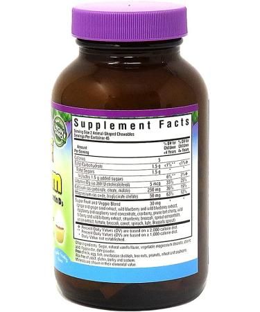 Bluebonnet Nutrition Super Earth Rainforest Animalz - Calcium, Magnesium & Vitamin D3 Chewables - 90 Natural Vanilla Frosting Flavored Gummies - Buy Online on GoSupps.com