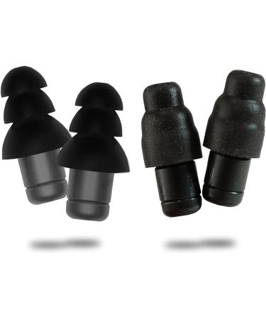 Plugfones Dynamics High Fidelity Earplugs AND Full protection Earplugs 2 pair set for Concerts Musicians Shooting and More with Carabiner pinch case and removable comfort connector cable - Buy Online on GoSupps.com