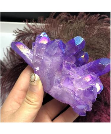 Aura Crystal Cluster Purple Angel Aura Titanium Quartz Crystal Specimen Minerals s Stone Crystal Reiki - Buy Online on GoSupps.com