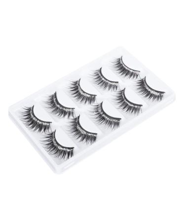 FRCOLOR 5 Pairs Eyelashes Faux Lashes Natural Look Natural Lashes Pestanas Postizas Naturales Faux Lashes Full Makeup Eyelash Cat Eyes Look False Lashes Accessories Dense Artificial Fiber
