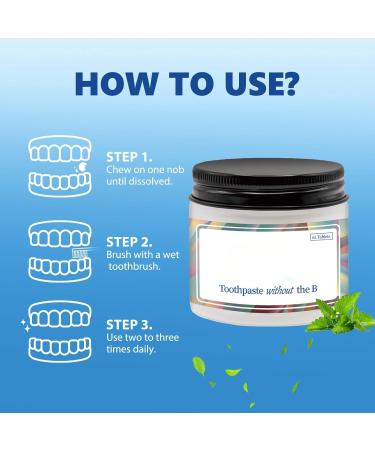 Eco-Friendly 2 in 1 Nano Hydroxyapatite Toothpaste Tablets - Fluoride-Free Enamel-Friendly Natural Coconut Mint Flavor - Perfect for Travel (62 Count - Buy Online on GoSupps.com