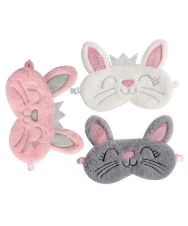 Bunny Eye Mask 3pcs Bunny Ears Eye Mask Eye Mask for Sleeping Eye Patches for Plush Rabbit Ears Child Bunny Eye Blinder