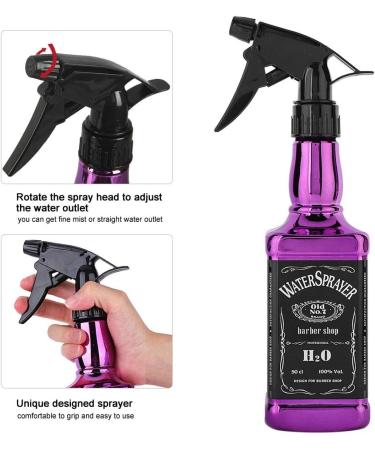 ANGGREK Hair Spray Bottle Hairdressing Barber Spray Bottle Whisky Squirt Bottle Mist Salon Hair Tools Home Gardening Water Sprayer 500ml/16.9oz (Purple) - Buy Online on GoSupps.com