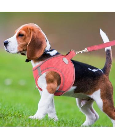 Joyal Dog Harness - Reflective Soft Padded Air-Mesh Breast Harness for Medium & XL Dogs - Pink (55-61cm) - Buy Online on GoSupps.com