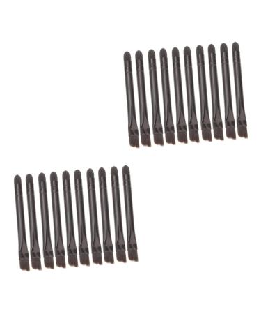Healeved 20 Pcs Eye Shadow Brush Makeup Brush Kit Dual Sides Eye Shadow Sponge Cosmetic Brush Nylon Black 5.8X0.7X0.5CMx2pcs Blackx2pcs