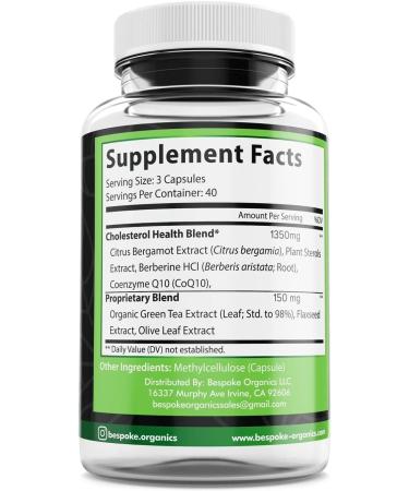 Karian Health Citrus Bergamot 1500mg with Plant Sterols, CoQ10, Berberine, Olive Leaf & Green Tea Extract for Heart & Cardiovascular Support - High Cholesterol Supplement - Buy Online on GoSupps.com